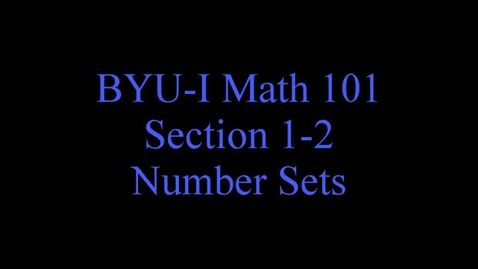 Thumbnail for Number Sets