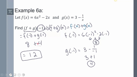 Thumbnail for Calculus Review- Lesson 1-1: Intro to functions