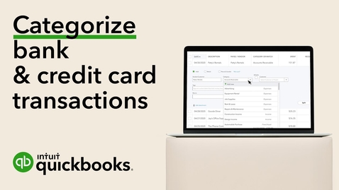 Thumbnail for entry Categorize Bank &amp; Credit Card Transactions in QuickBooks Online