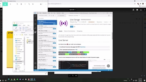 Thumbnail for VSCode Beginning an HTML file and Adding Extensions