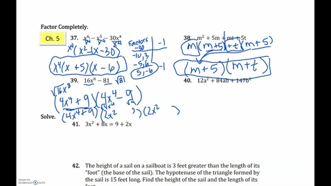 Thumbnail for Math 100B Final Review Ch. 5 Part 1