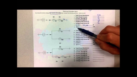 Thumbnail for Electrical Principles (Ohm's Law) Quiz Tutorial