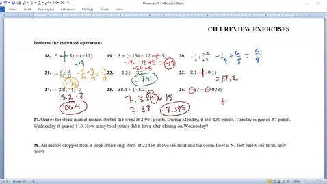 Thumbnail for 100B 1-Review Solutions 18-28
