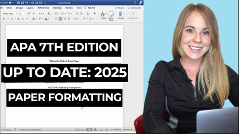 Thumbnail for How to format your paper in APA style in 2025