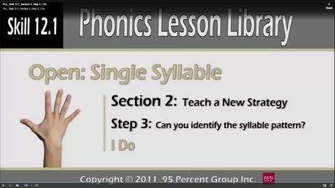 Thumbnail for PLL_Skill 12.1_Section 2_Step 3_I Do - PLL Skill 12.0 - Phonics Lesson Library Multisyllable Skills