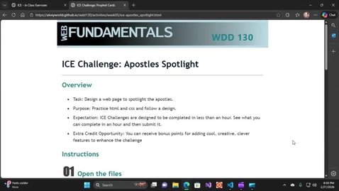 Thumbnail for Week 5 - ICE - Apostle Spotlight - 720p