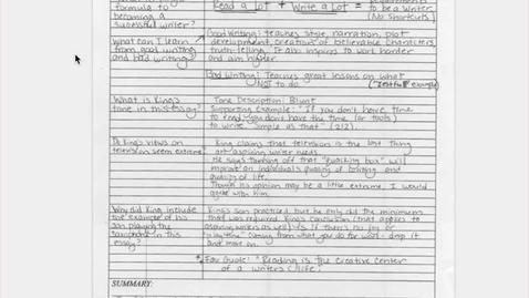 Thumbnail for ENG 107- Cornell Notes Video 