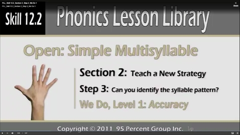Thumbnail for PLL_Skill 12.2_Section 2_Step 3_We Do 1 - PLL Skill 12.0 - Phonics Lesson Library Multisyllable Skills