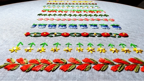 Thumbnail for 10 Simple Hand Embroidery Borderlines,Amazing Embroidery designs,Secrets of Embroidery-25, #Miss_A