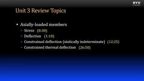 Thumbnail for ME 202 Unit 3 Review