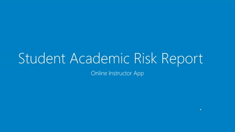 Thumbnail for entry Student Risk Report - March 22nd 2021, 10:12:37 am