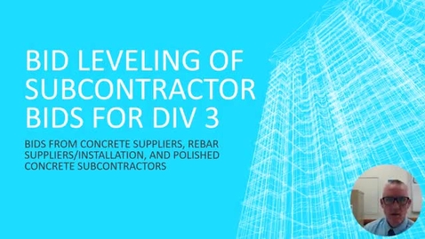 Thumbnail for Deliverable: PFS Concrete Subcontractor Bid Leveling