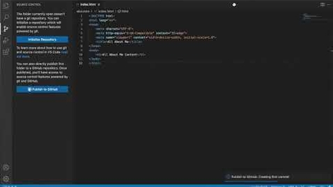 Thumbnail for Setting up VSCode to push to a GitHub repository