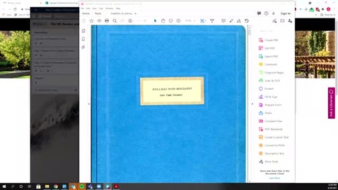 Thumbnail for Saving Preservation and Access Copies of File MS