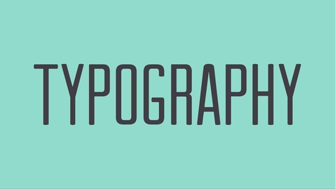 Thumbnail for Beginning Graphic Design: Typography
