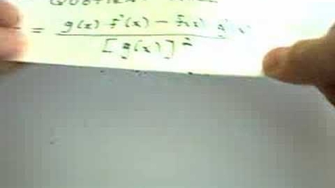 Thumbnail for The Quotient Rule