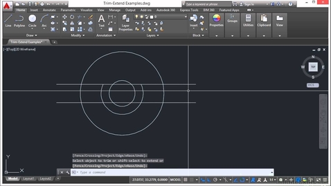 Thumbnail for Learning Autodesk AutoCAD 2015 Trim And Extend Lines