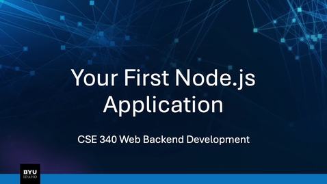 Thumbnail for Your First Node.js Application