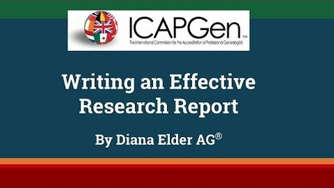Thumbnail for entry Writing an Effective Research Report