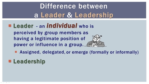 Thumbnail for Difference between Leader and Leadership