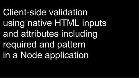 Thumbnail for Client-side Validation