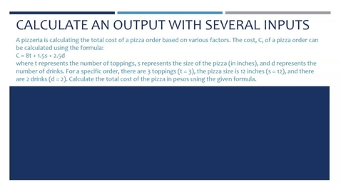 Thumbnail for L7 Topic 3 Calculate an Output with Several Inputs