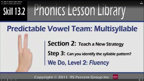 Thumbnail for PLL_Skill 13.2_Section 2_Step 3_We Do 2 - PLL Skill 13.0 - Phonics Lesson Library Multisyllable Skills