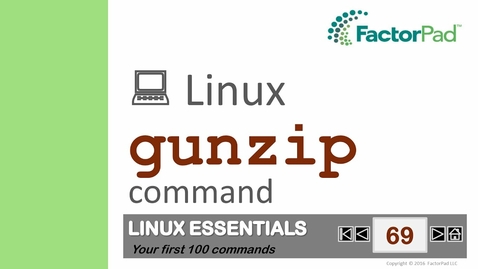 Thumbnail for ITM 112 gunzip Command