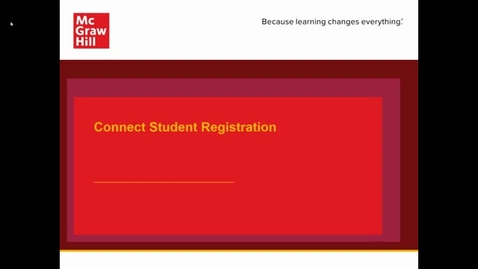 Thumbnail for entry Connect Student Registration