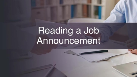 Thumbnail for Week 02: Portfolio Job Announcement