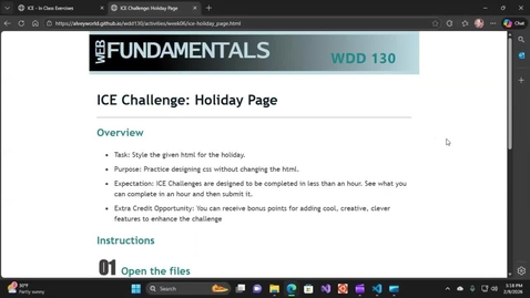 Thumbnail for Week 6 - ICE - Holiday Page - 720p