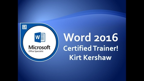Thumbnail for Microsoft Word 2016: Macros