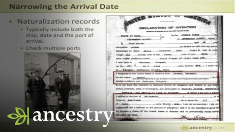 Thumbnail for entry Coming to America: Finding your Immigrant Ancestors | Ancestry