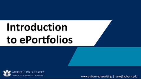Thumbnail for Introduction to ePortfolios