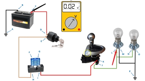 Thumbnail for entry Case Study: Diagnosing a Backup Lamp Circuit Using a Voltmeter