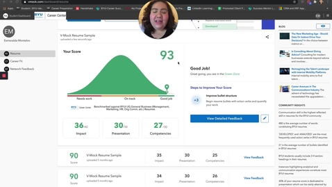 Thumbnail for Analyze VMock Feedback on Revised Résumé