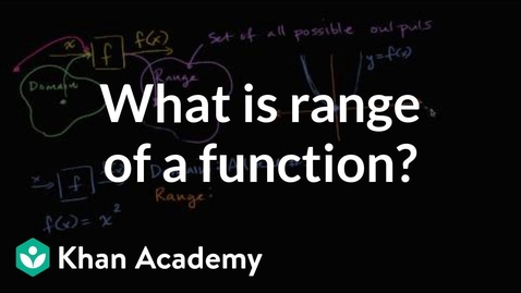 Thumbnail for What is the range of a function? | Functions | Algebra I | Khan Academy