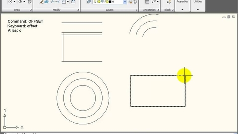 Thumbnail for AutoCAD Tutorial - Using the OFFSET Command
