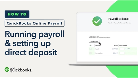 Thumbnail for How to run payroll and set up direct deposit in QuickBooks Online Payroll
