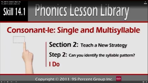 Thumbnail for PLL_Skill 14.1_Section 2_Step 2_I Do - PLL Skill 14.0 - Phonics Lesson Library Multisyllable Skills