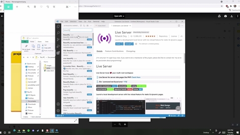 Thumbnail for VSCode Beginning an HTML file and Adding Extensions