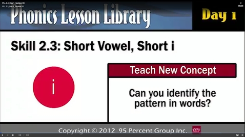 Thumbnail for PLL 2.3_Day 1_Section 2D - PLL Skill 2.3 - Phonics Lesson Library Basic Skills