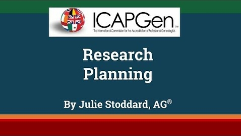 Thumbnail for Genealogy Research Planning