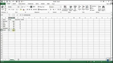 Thumbnail for entry Easy Excel - Beginner Excel Tutorial - Autosum (3)