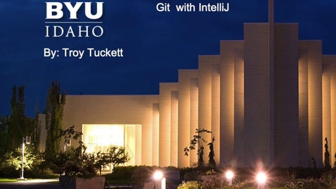 Thumbnail for Git with IntelliJ
