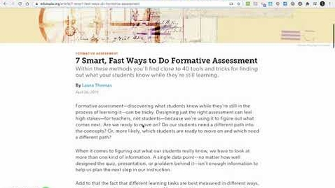 Thumbnail for How to complete the 'Formative Assessment Plan' assignment