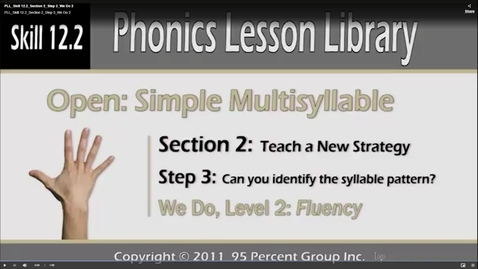 Thumbnail for PLL_Skill 12.2_Section 2_Step 3_We Do 2 - PLL Skill 12.0 - Phonics Lesson Library Multisyllable Skills