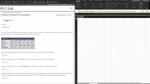 Thumbnail for SCM 361 - Practice Problems - Forecasting FC75