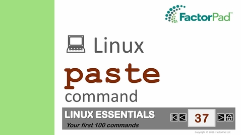 Thumbnail for ITM 112 paste Command