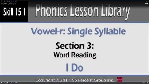 Thumbnail for PLL_Skill 15.1_Section 3_I Do - PLL Skill 15.0 - Phonics Lesson Library Multisyllable Skills